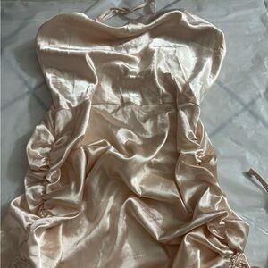 Silk beige women’s dress